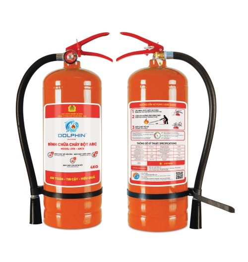 BÌNH CHỮA CHÁY BỘT ABC DOLPHIN 4KG DPA-ABC4