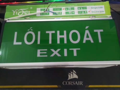 ĐÈN EXIT KHÔNG CHỈ HƯỚNG CÓ TEM KIỂM ĐỊNH